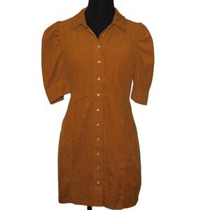 Dear John Adeline Pearl Snap Button Down Corduroy Dress Size Small